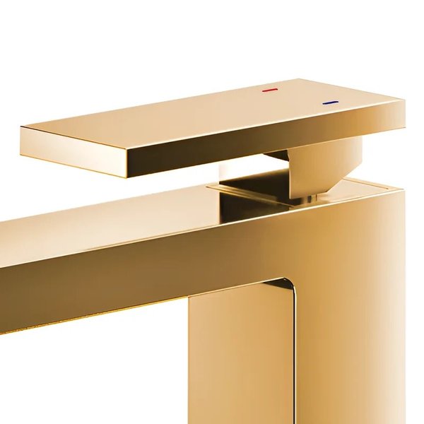 Misturador Monocomando Docol New Edge de Bancada Ouro Polido